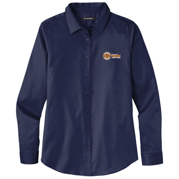 CFN - Women's Twill Button-Up, Long-Sleeve Thumbnail